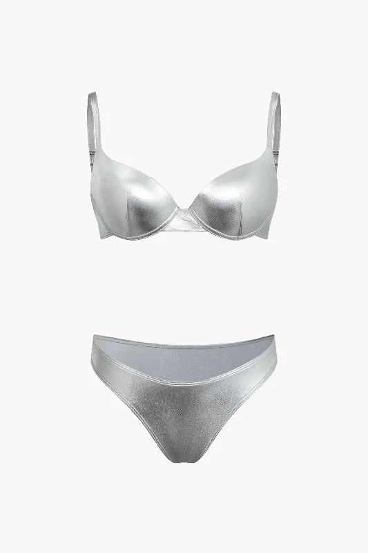 Metallic Underwire Bikini 2pc Set