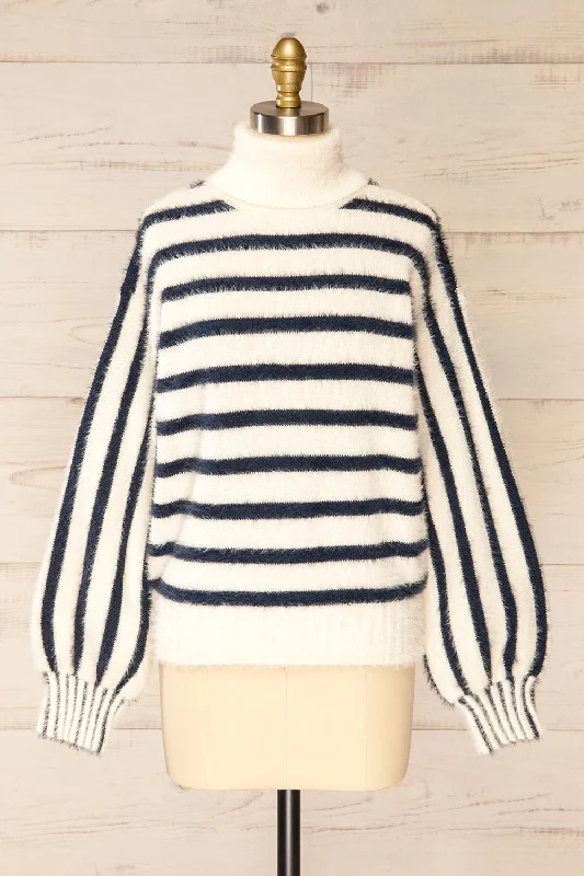 Mhatelot | Stripped Fuzzy Sweater