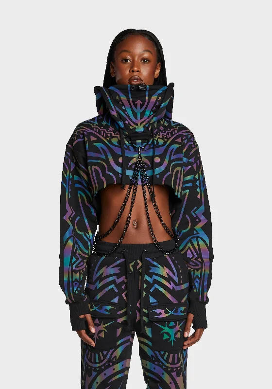 Moon Labyrinth Reflective Chain Hoodie