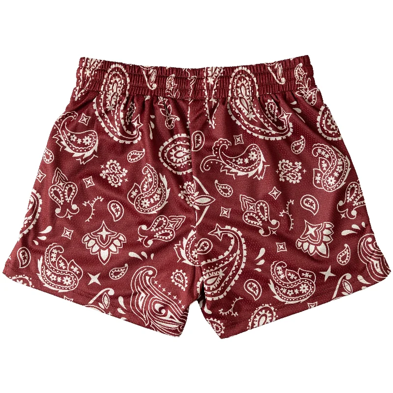 muay-thai-shorts-mid-thigh-cut-bandana-red-cream