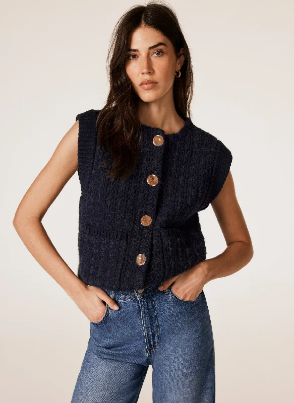 navy-boucle-sleeveless-jacket