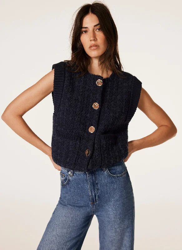 navy-boucle-sleeveless-jacket