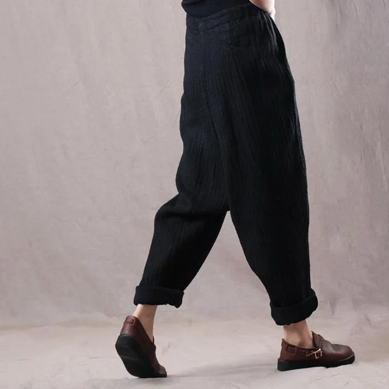 new-black-oversize-linen-trousers-women-vintage-pants