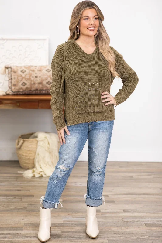 olive-hooded-sweater-with-studded-pocket