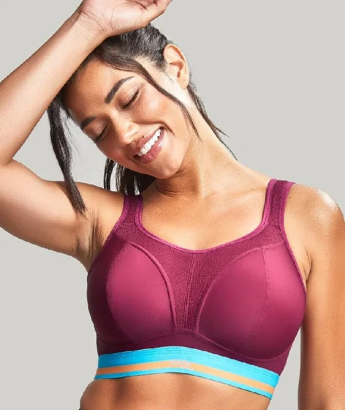 Panache Sport Longline Wire-free Sports Bra - Cranberry