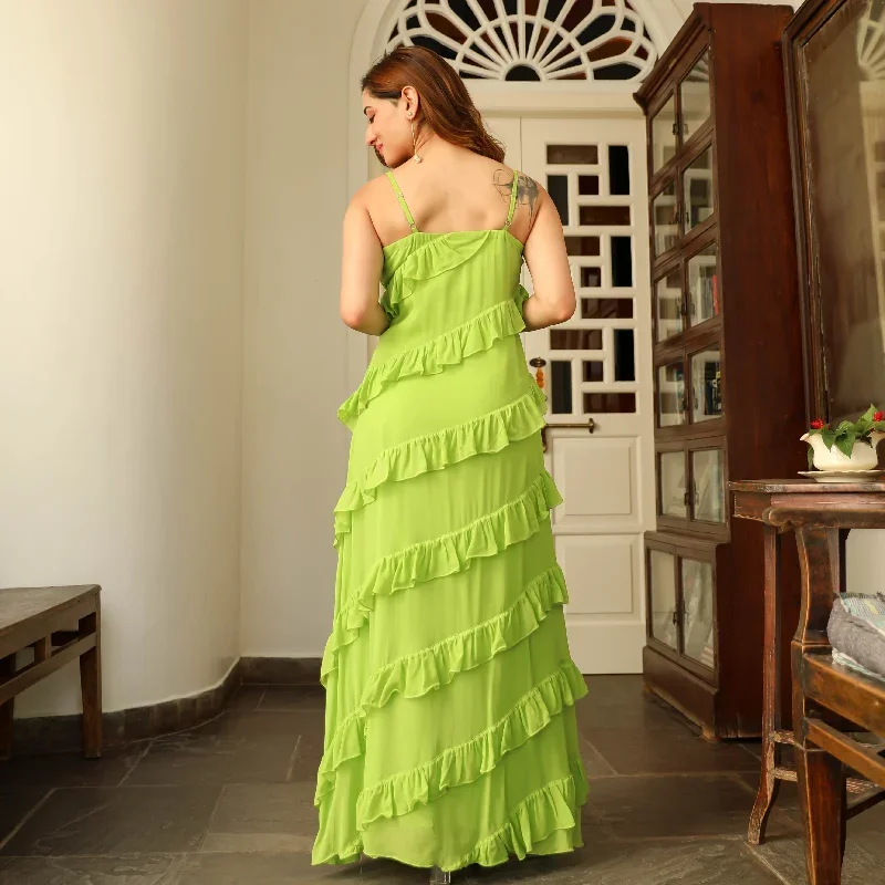 paradise-green-frill-dress