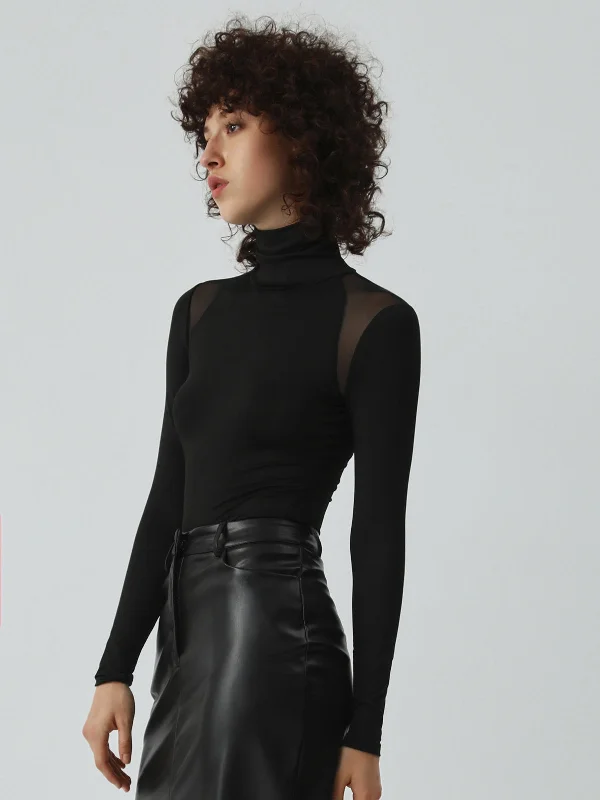 patchwork-mesh-turtleneck-long-sleeve-bodysuit