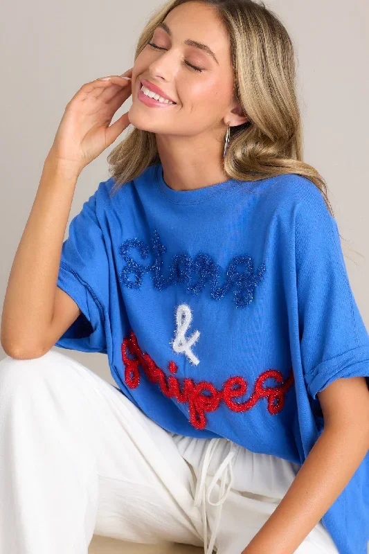 Patriot Princess Blue Oversized Top