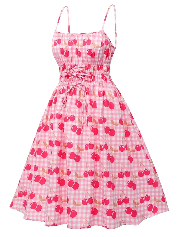 pink-1950s-cherry-spaghetti-strap-dress