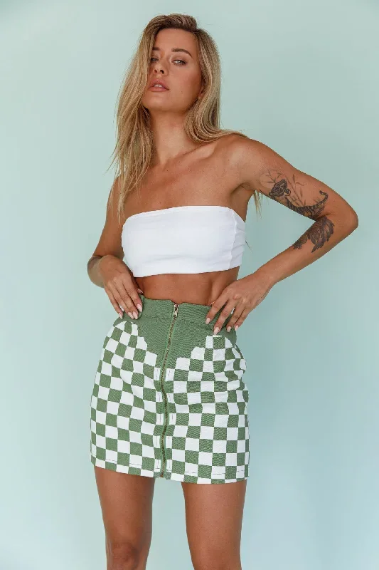 rewind-zipper-front-mini-skirt-checkered-green