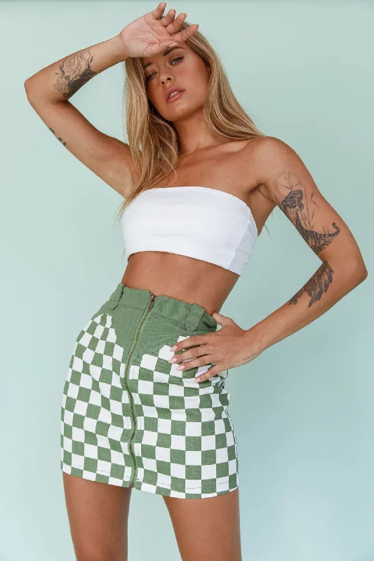 rewind-zipper-front-mini-skirt-checkered-green