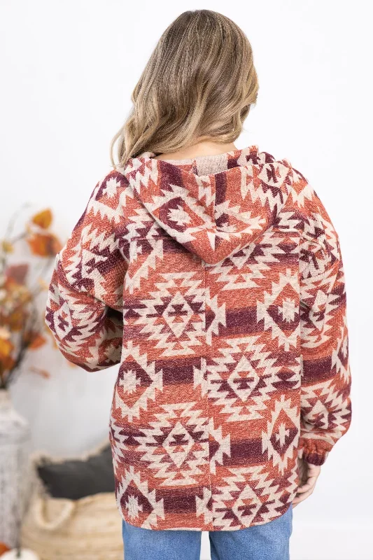 rust-aztec-print-1-4-zip-hooded-pullover