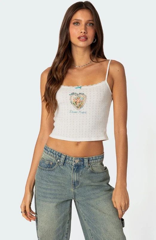 Divine Hearts Pointelle Tank Top