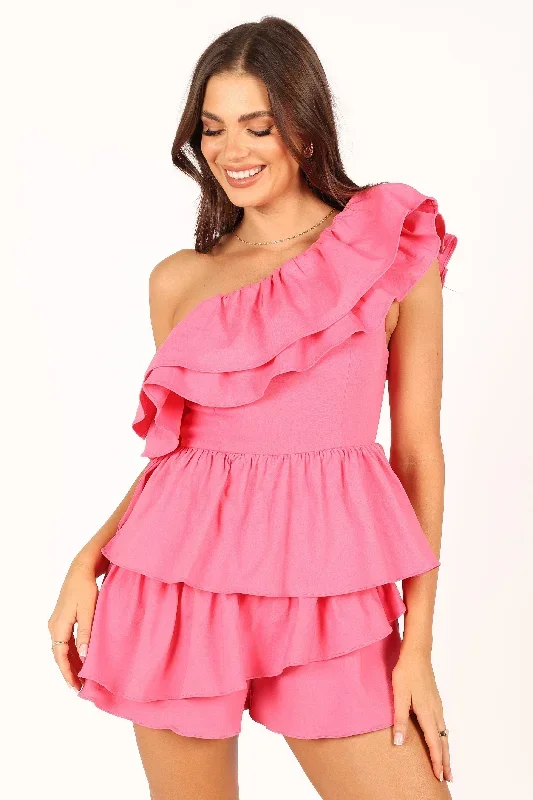 Sammy Frill Romper - Pink