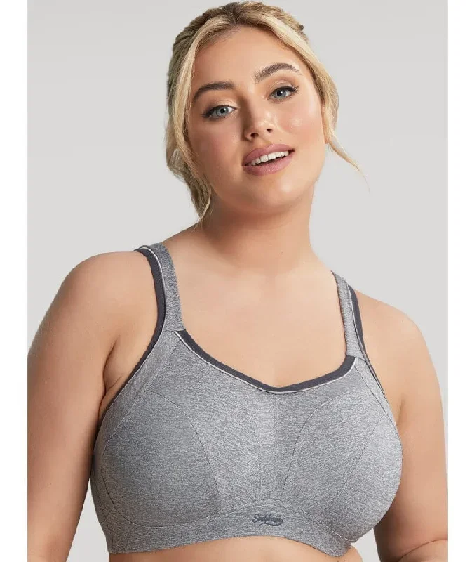 Sculptresse Non Padded Underwired Sports Bra - Charcoal Marle