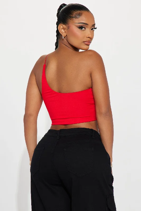 selena-one-shoulder-crop-top-red