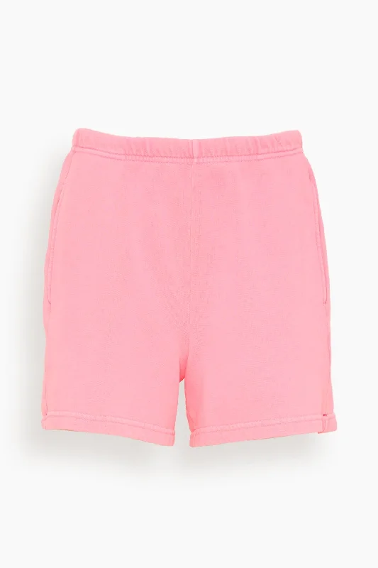 Shayne Sweatshort in Pink Torch