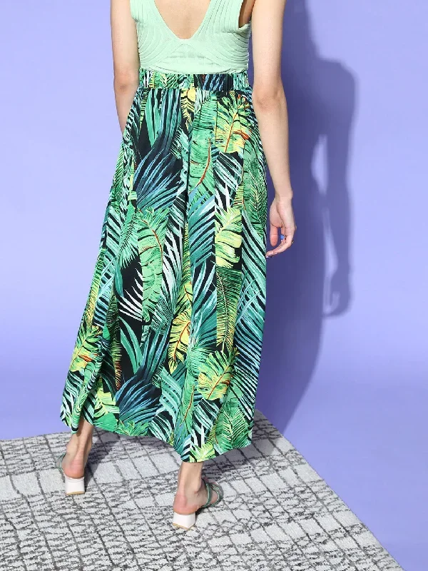 sk1760gr-berrylush-women-green-tropical-print-high-slit-midi-a-line-skirt