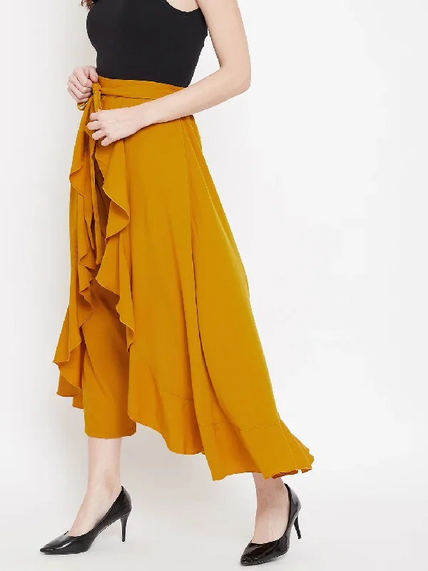 sk305ms-mustard-solid-ruffled-wrap-maxi-skirt-with-attached-palazzo