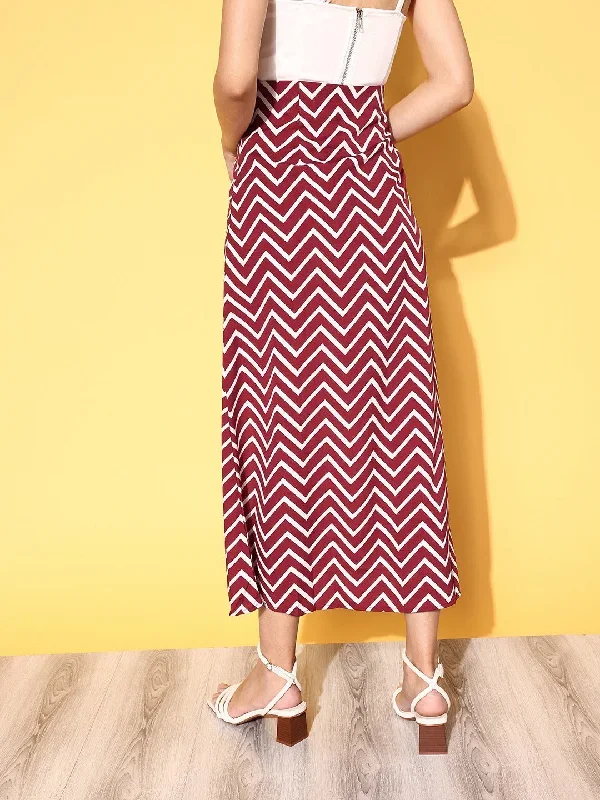 sk3569rd-berrylush-women-maroon-white-chevron-print-high-slit-midi-a-line-skirt