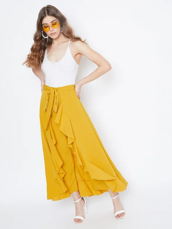 sk539yl-yellow-solid-ruffled-flared-maxi-skirt-with-attached-trousers