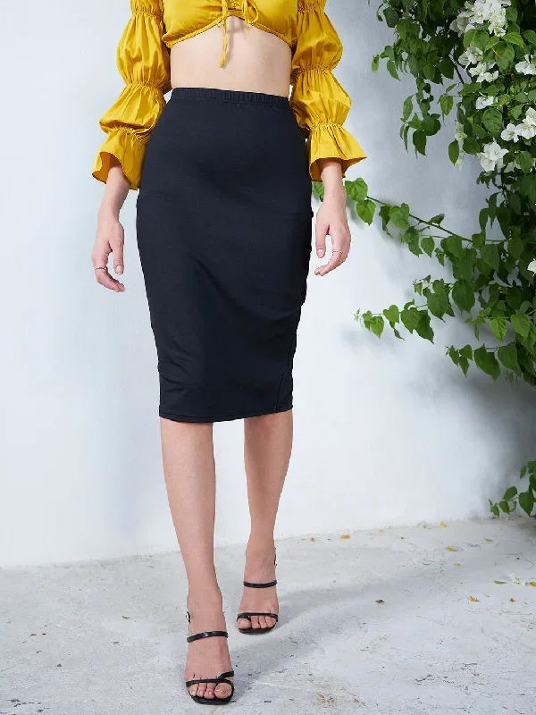 sk6087bk-berrylush-women-solid-black-elastic-waist-slip-on-polyester-blend-straight-hem-pencil-midi-skirt