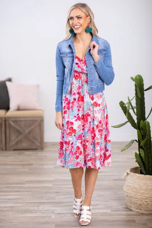 sky-blue-and-pink-puff-sleeve-floral-dress