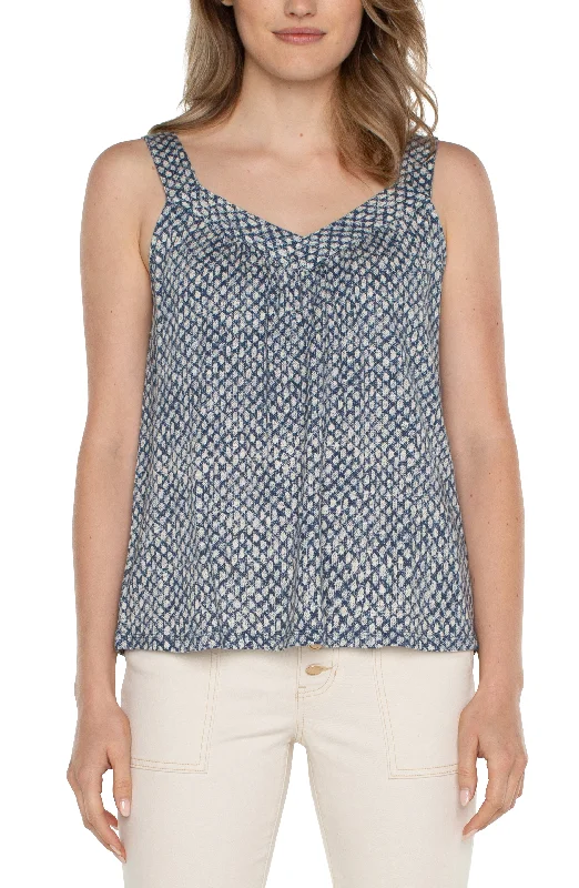 SLEEVELESS V-NECK TANK