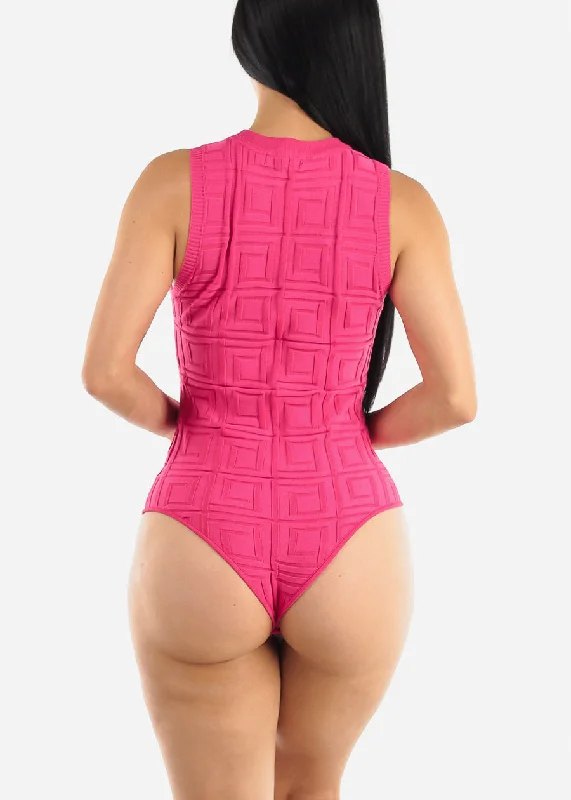 sleeveless-crewneck-textured-bodysuit-hot-pink-sw3062htpnk