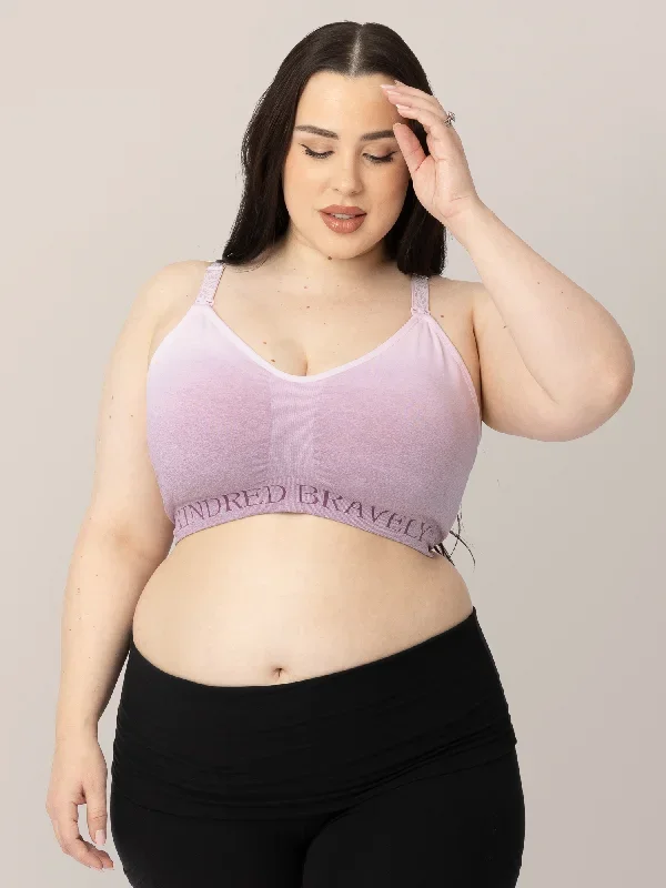 Sublime Hands-Free Pumping & Nursing Sports Bra | Ombre Purple