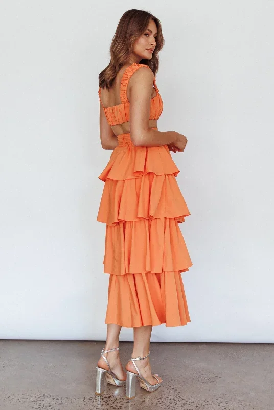 suenito-tiered-frill-maxi-skirt-orange