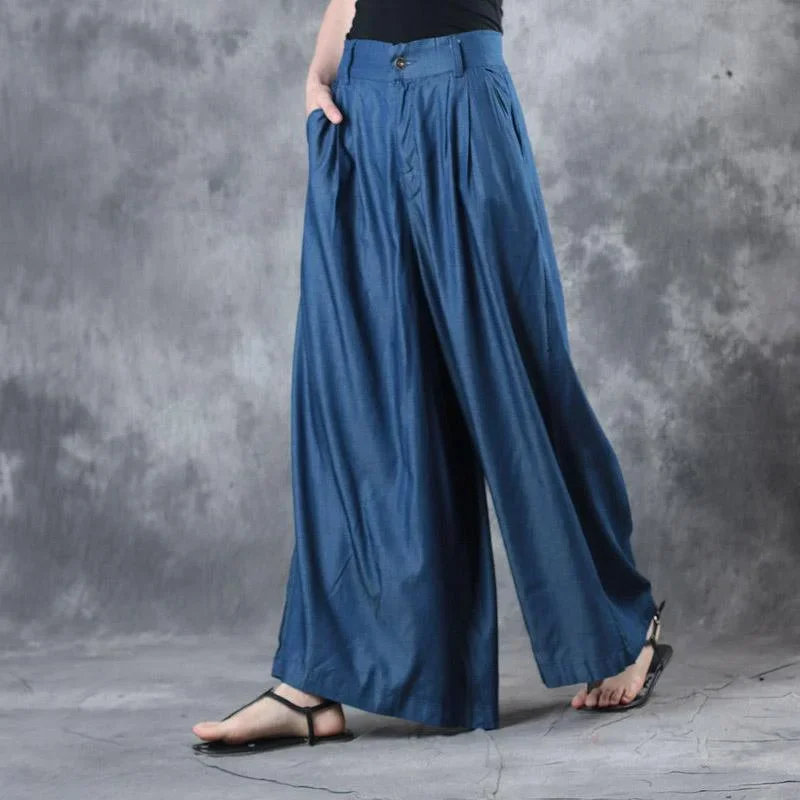 summer-blue-stylish-silk-pants-loose-draping-wide-leg-pants