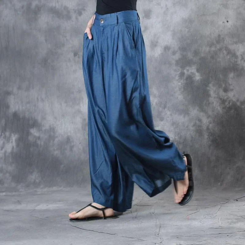 summer-blue-stylish-silk-pants-loose-draping-wide-leg-pants