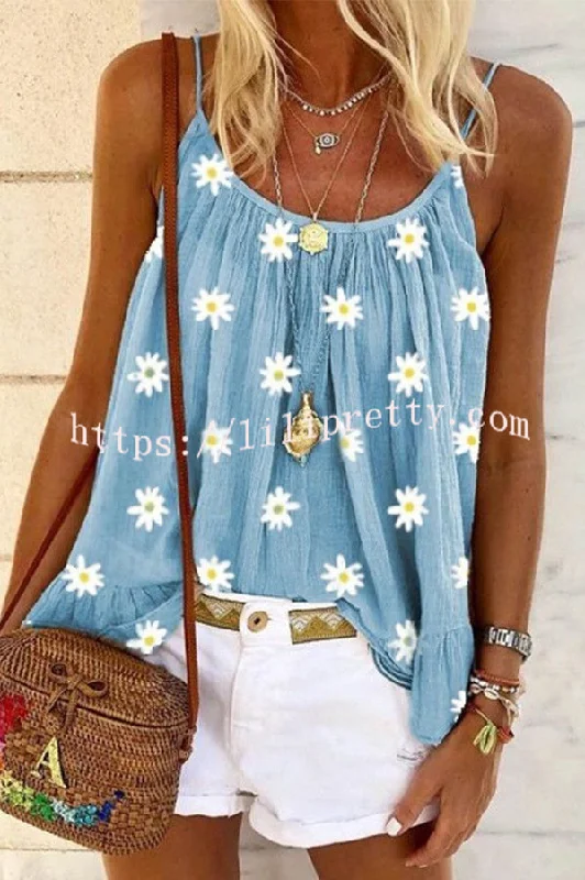 summer-ladys-daisy-print-camisole-top