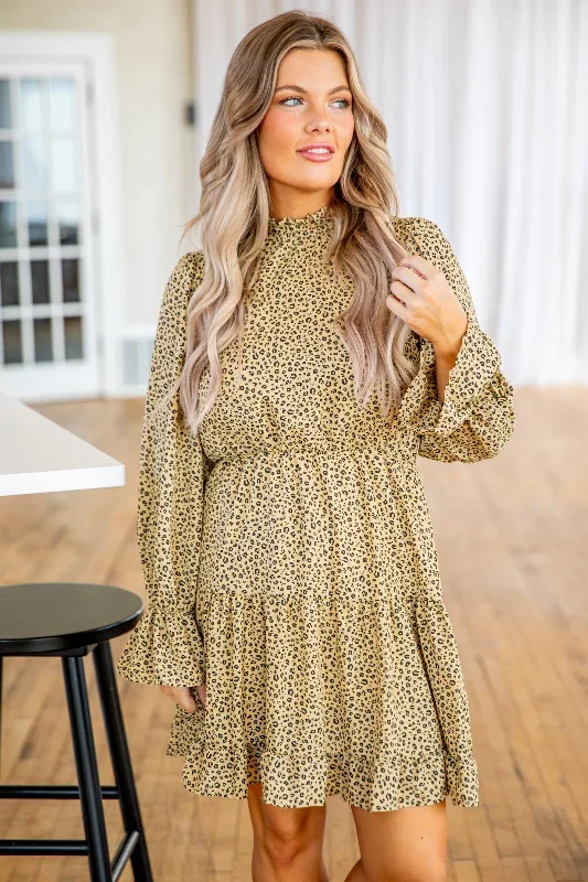 tan-and-black-animal-print-long-sleeve-dress