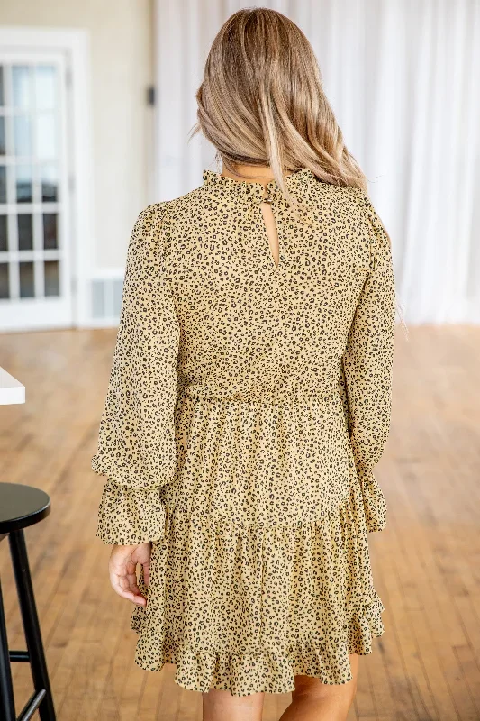 tan-and-black-animal-print-long-sleeve-dress