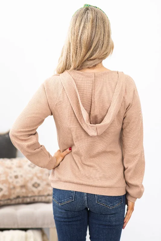 tan-waffle-knit-half-zip-top