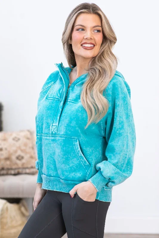 teal-washed-fleece-1-4-zip-hoodie