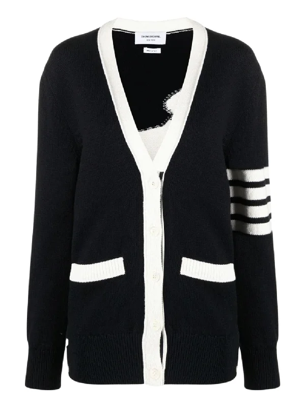 Hector Icon Jersey Stitch Intarsia Cardigan