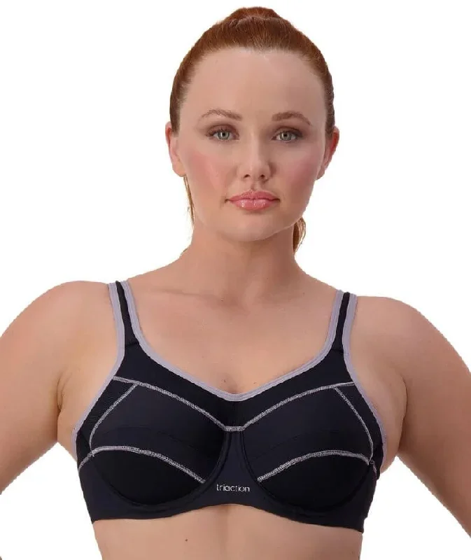 Triumph Triaction Performance Sports Bra - Black / Silver