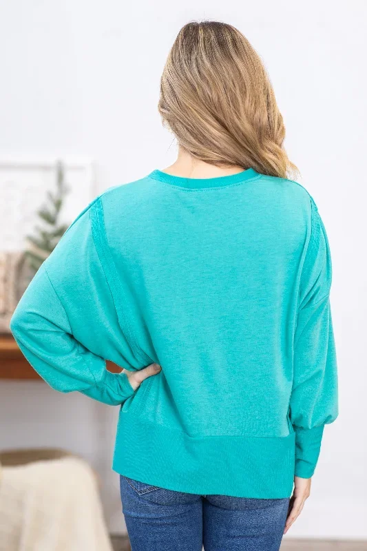 turquoise-hi-low-knit-top