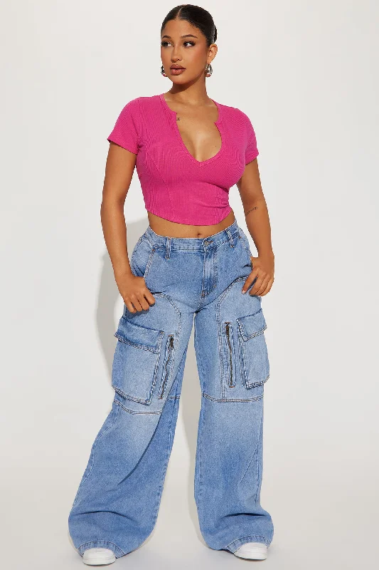 valentina-plunge-crop-top-fuchsia