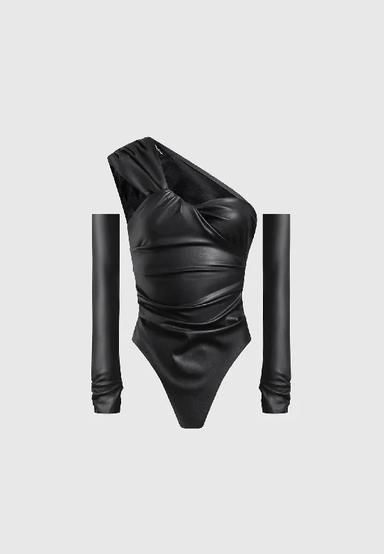 vegan-leather-gathered-bodysuit-with-sleeves-black