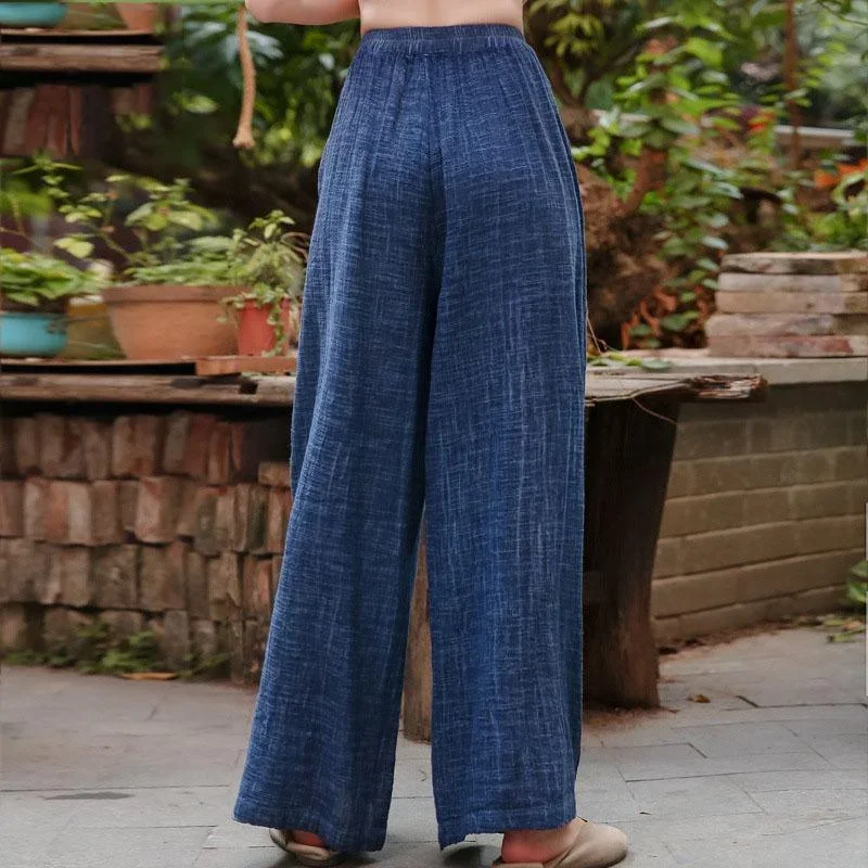 vintage-blue-elastic-waist-wide-leg-pants-cotton-linen-women-long-pants