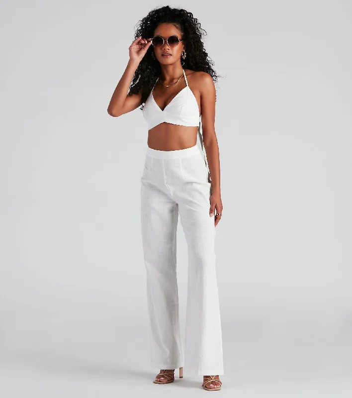 Whisked Away Halter Crop Top