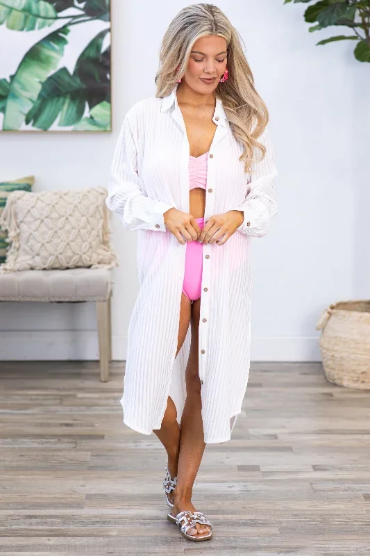 white-striped-button-up-long-sleeve-cover-up