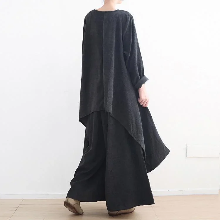 women-o-neck-black-tunic-top-cotton-blouse-stylish-photography-and-wide-leg-pants