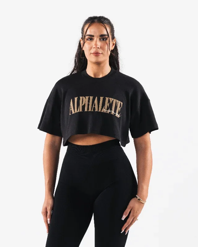 Republic Crop Tee - Black