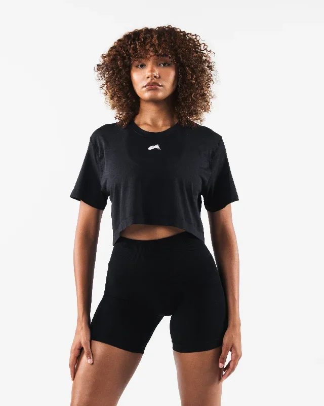 Wolf Head Airtech SS Crop - Black